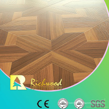 12.3mm AC3 Woodgrain Texture Nogal encerado filo suelo Laminbate